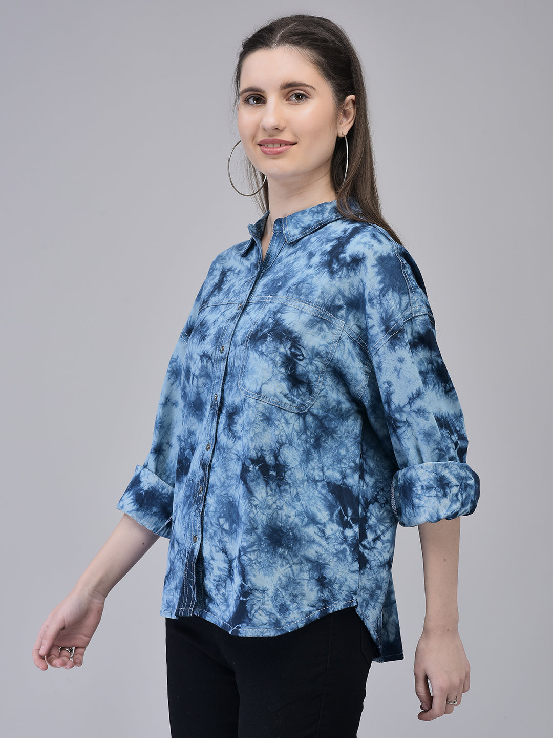 Women's Demin Blue Shirt | Regular Denim Shirt