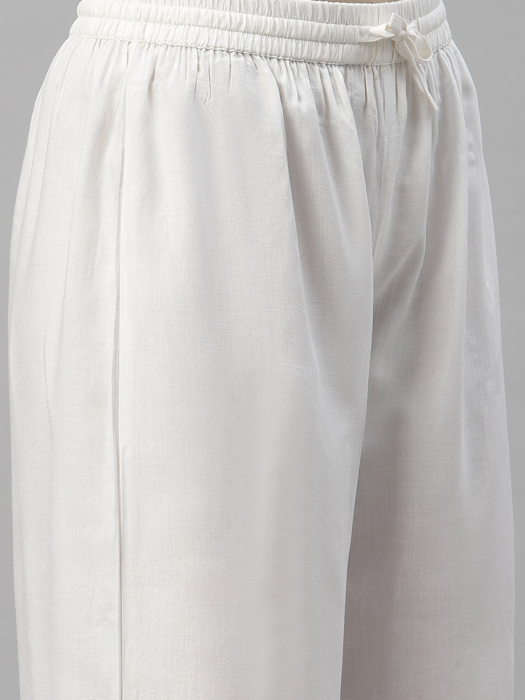 Women's Rayon White Trouser
