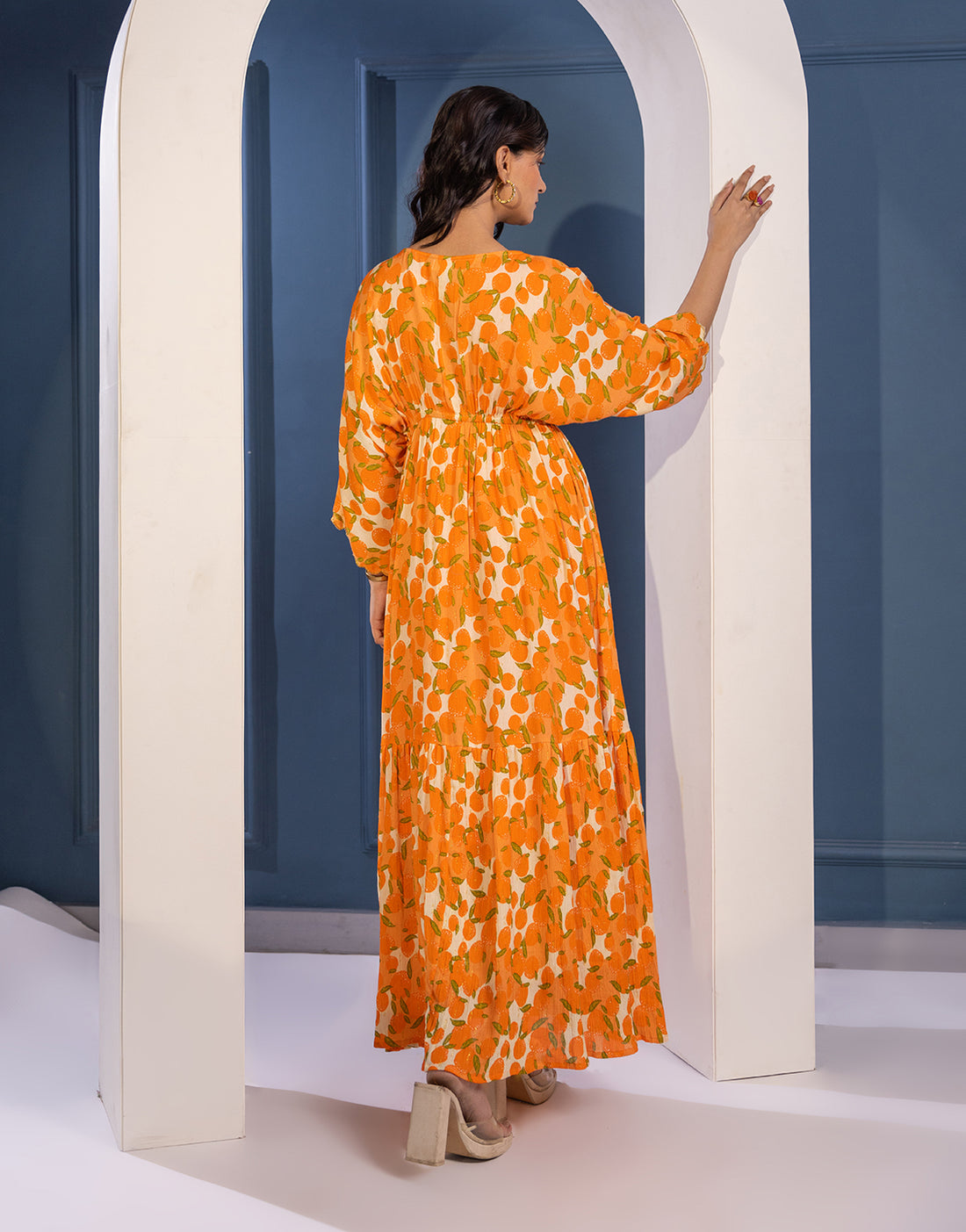 Women's Crepe Printed Dress | Floral Printed long